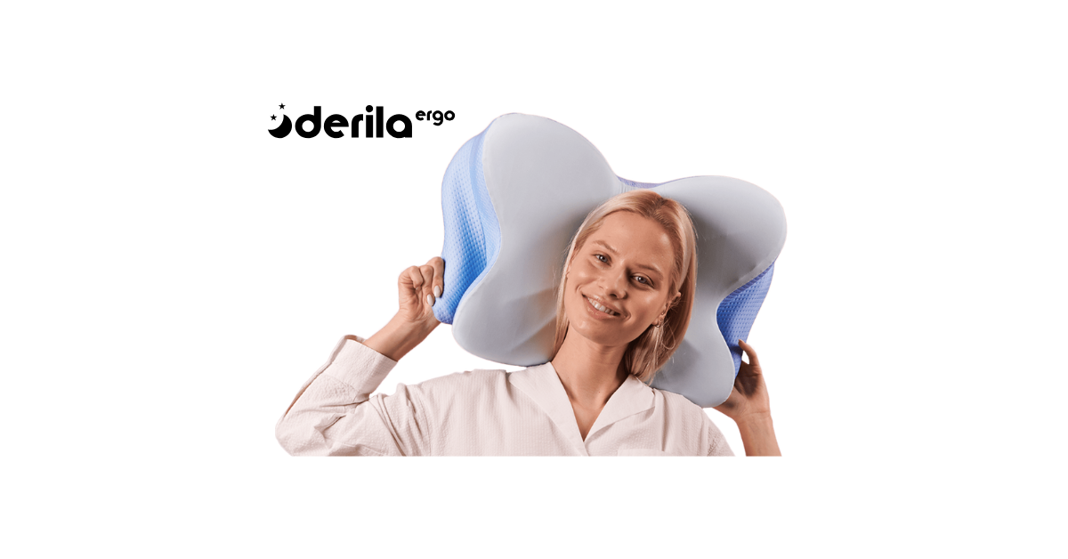 Derila Ergo ergonomic memory foam pillow – butterfly design for neck support and better sleep